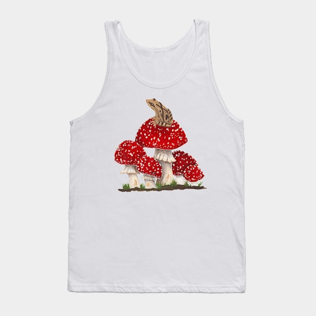 Spring Peeper and Mushrooms Tank Top by Peleegirl